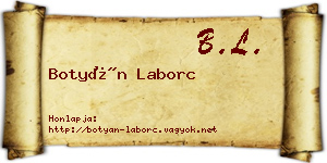Botyán Laborc névjegykártya